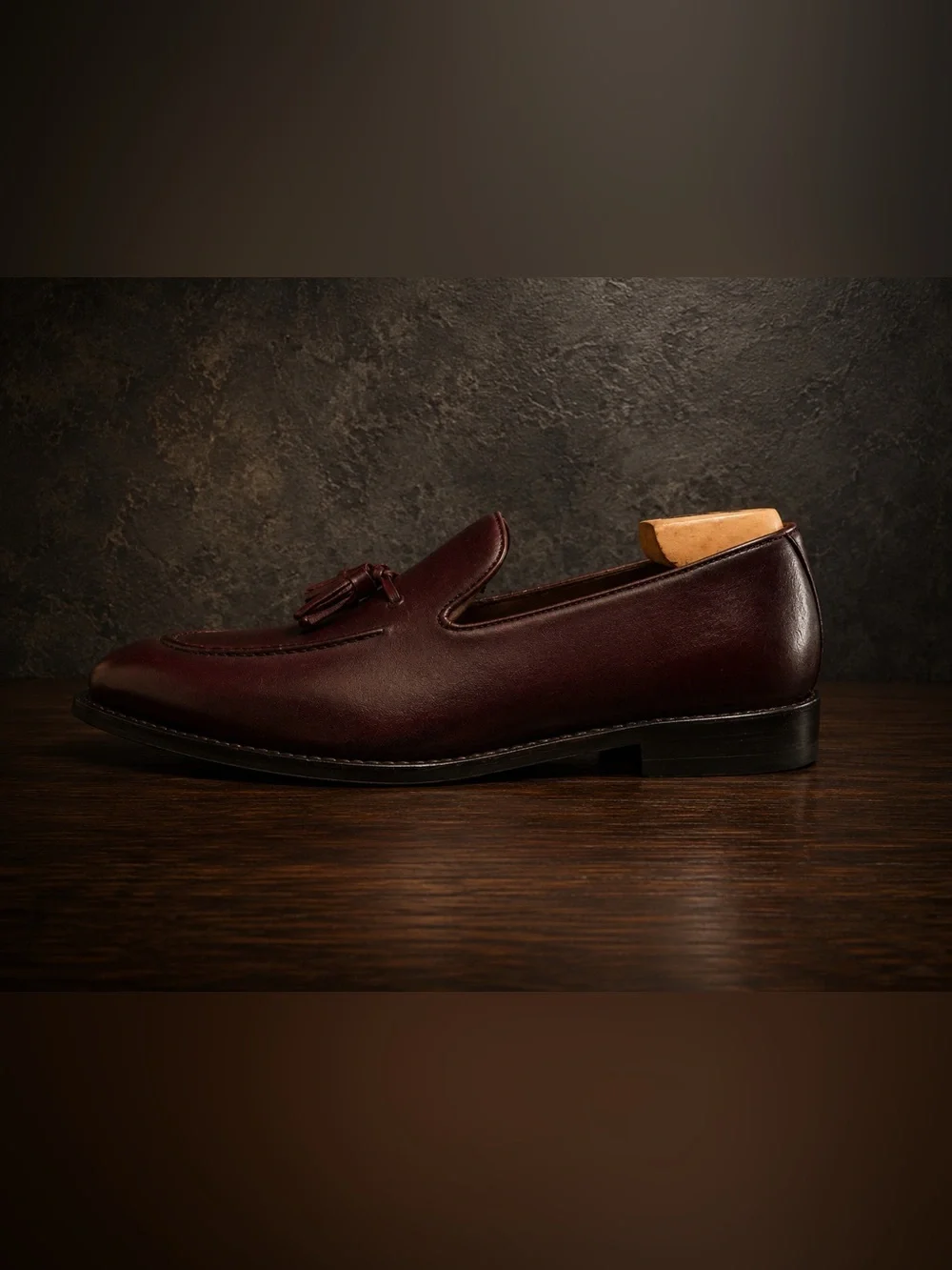 Anthony Veer Kennedy Tassel Loafers 10M Oxblood – Hand-Burnished Patina